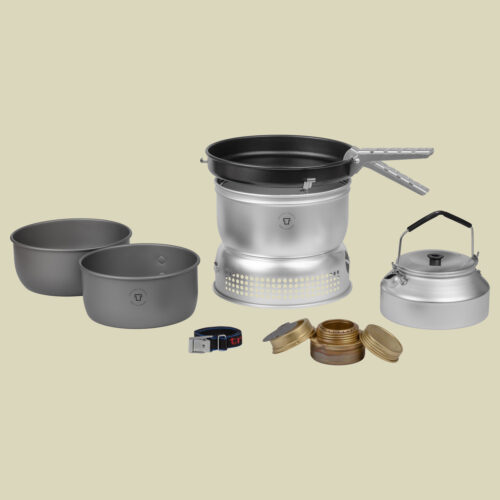 Trangia Sturmkocher groß 25-0 UL/HA (160250) mit Non-stick Pfanne und hartanodisierten Töpfen, mit Wasserkessel