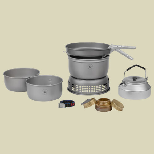 Trangia Sturmkocher groß 25-2 HA 150252 mit HA Pfanne,Töpfen und Windschutz, mit Wasserkessel