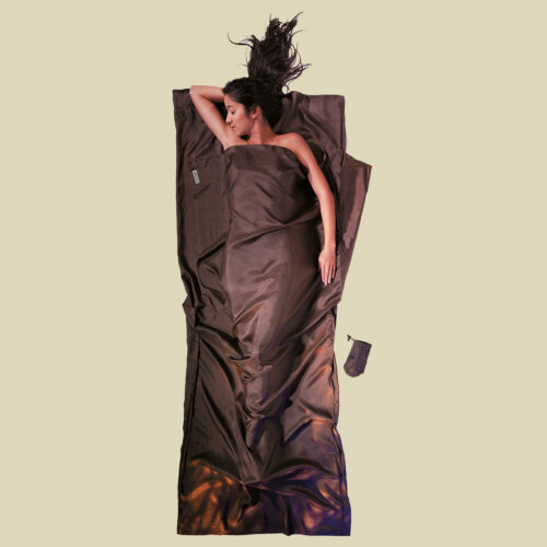 TravelSheet Seide Größe 220 x 90 cm Farbe muddy elephant