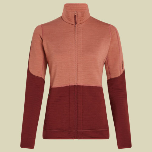 Merino 400 RealFleece Descender LS Zip Women S braun - cedar wood/port/cb