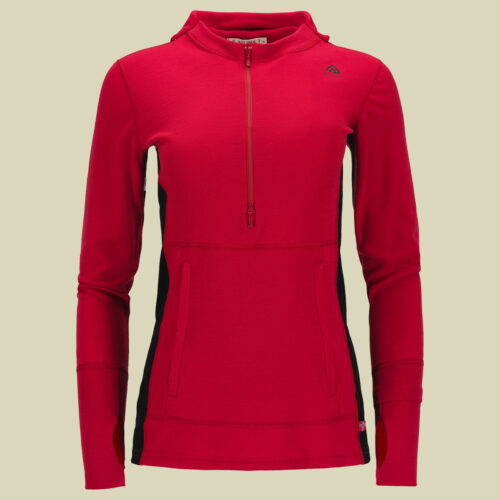 Warmwool Hoodie W.Zip Women rot M - jester red/jet black