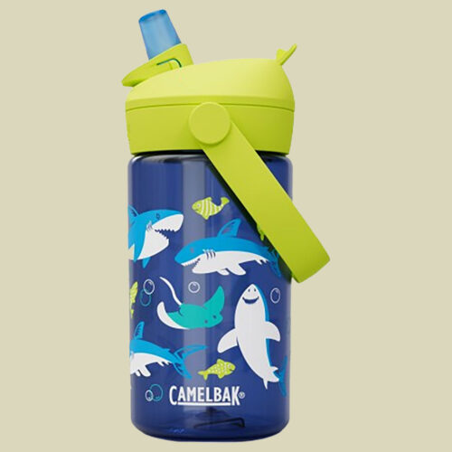 Thrive Flip Straw Kids 0,4 L grün - sharks and rays
