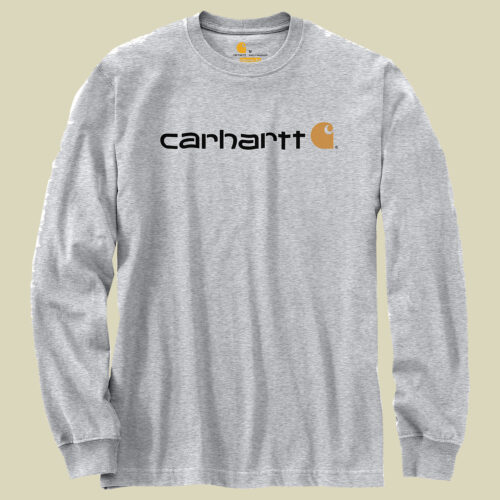 Core Logo T-Shirt L/S Men L grau2 - heather grey