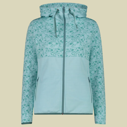 Woman Jacket Fix Hood Printed Stretch 35E7426 40 grün - E425 opale melange