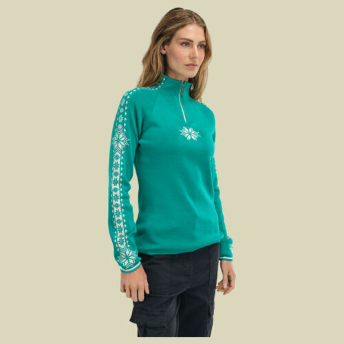 Geilo Sweater Women L türkis - Farbe peacock offwhite