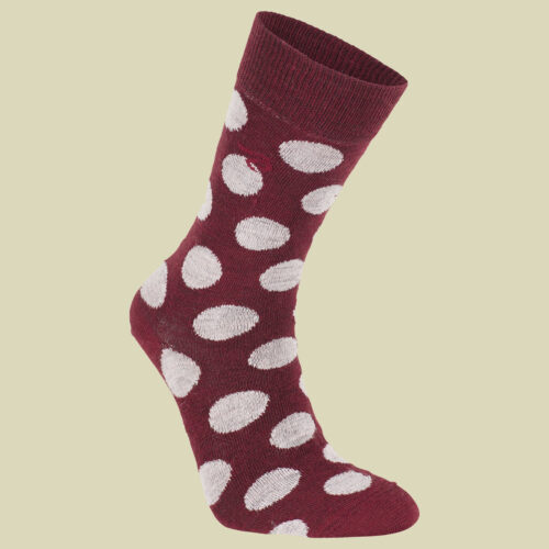 Wool Sock Dot Unisex rot 35-38 - ruby wine